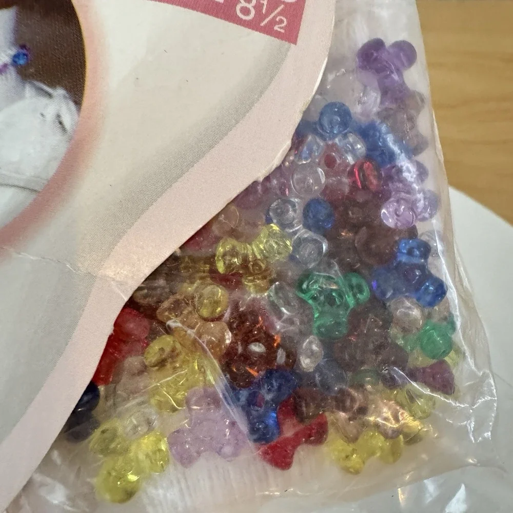 Vtg Toddler Girls Beaded Sock Kit Lot Bobby Sockies Pink Purple 80s 90s NOS